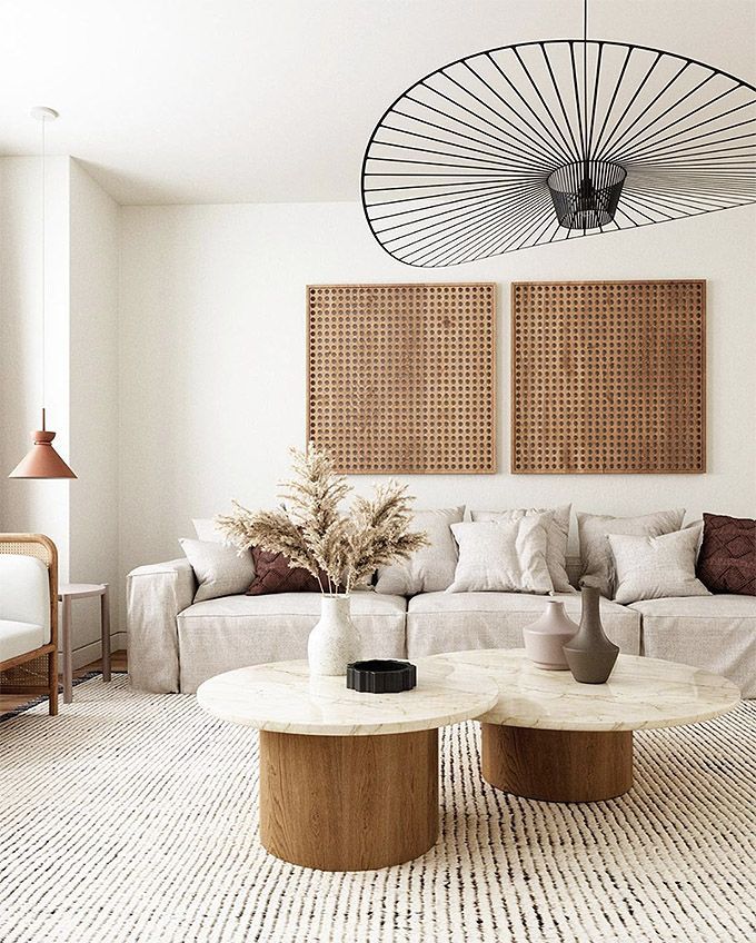 Warm neutral living room design direction