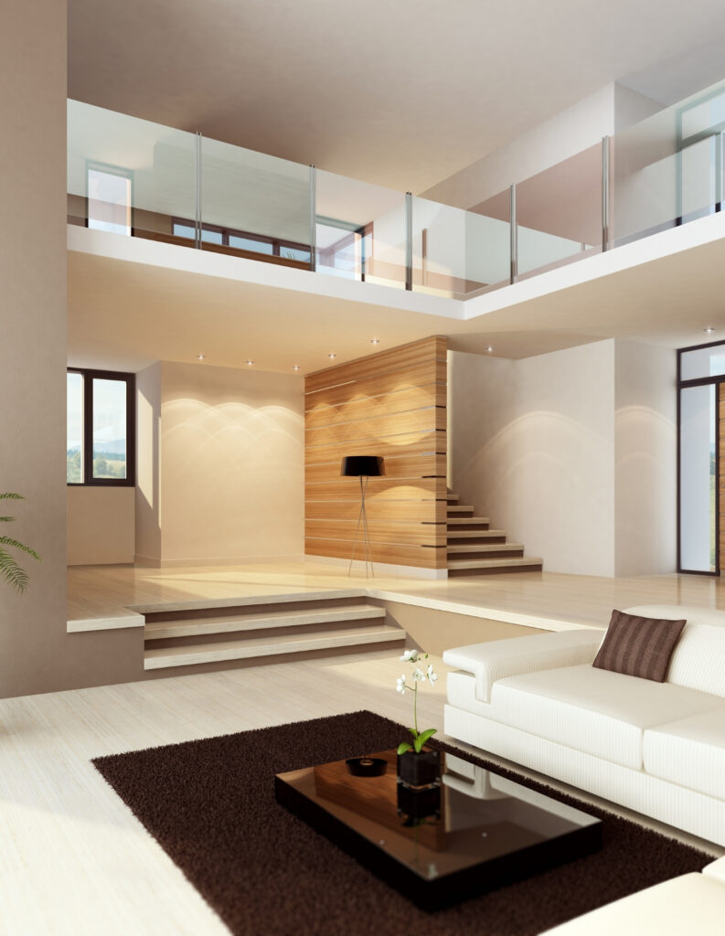 Refined open living space prepared for thoughtful guest placement