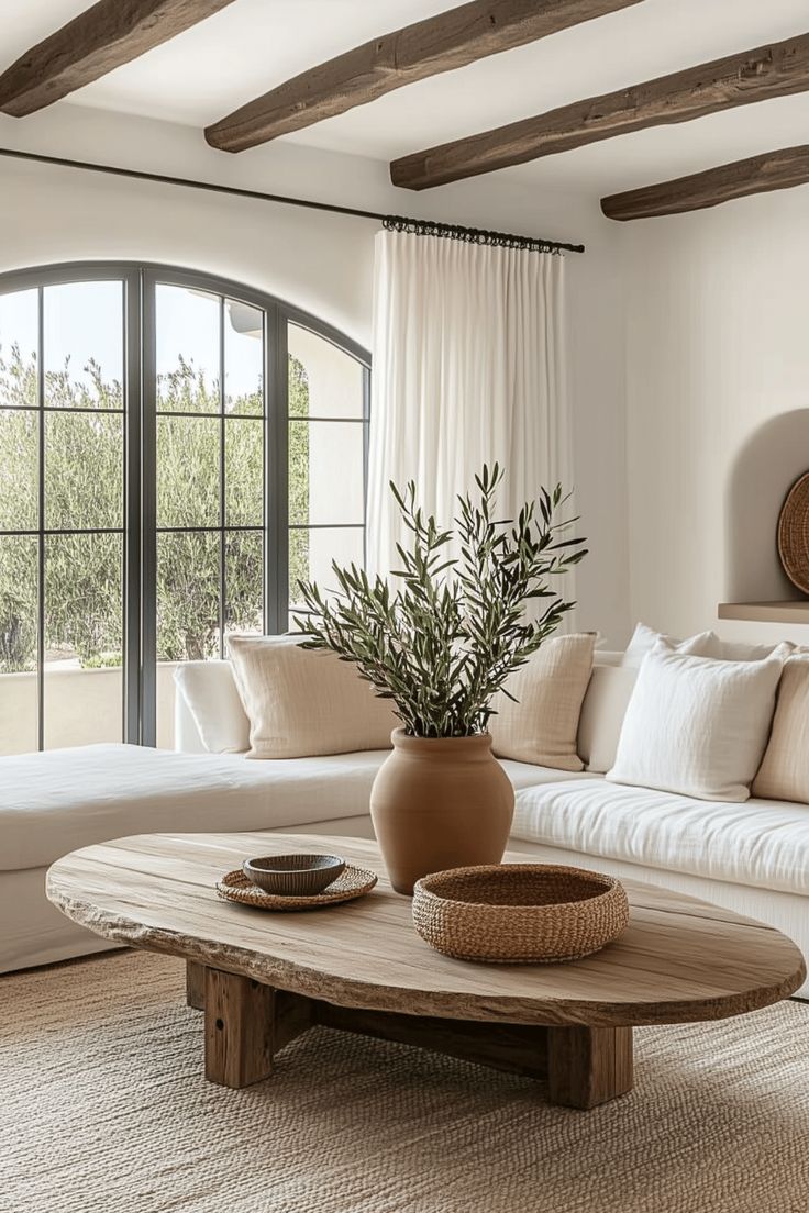 Organic modern bedroom and sitting area used as design direction